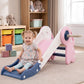 3 in 1 Toddler Slide Baby Slide Climber Playset with Basketball Hoop and Basketball