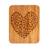 Etched Heart Solid Maple Wood Serving Board Platter - 11" x 14" | Made in the USA 🇺🇸