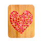 Printed Heart Solid Maple Wood Serving Board Platter - 11" x 14" | Made in the USA 🇺🇸
