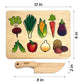Kid's Chef-in-Training Veggie Wooden Cutting Board with Handcrafted Wooden Knife | Made in the USA