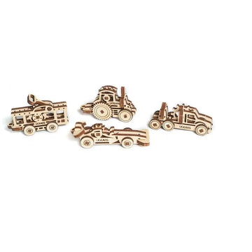 Vehicle Fidgets Set of 4 3D Wood Model Kit UGEARS