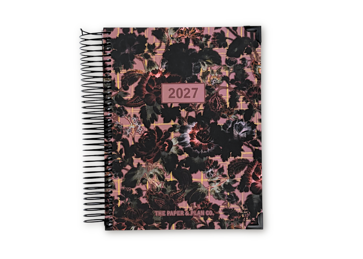 2027 Velvet Floral Daily Planner Premium Bundle