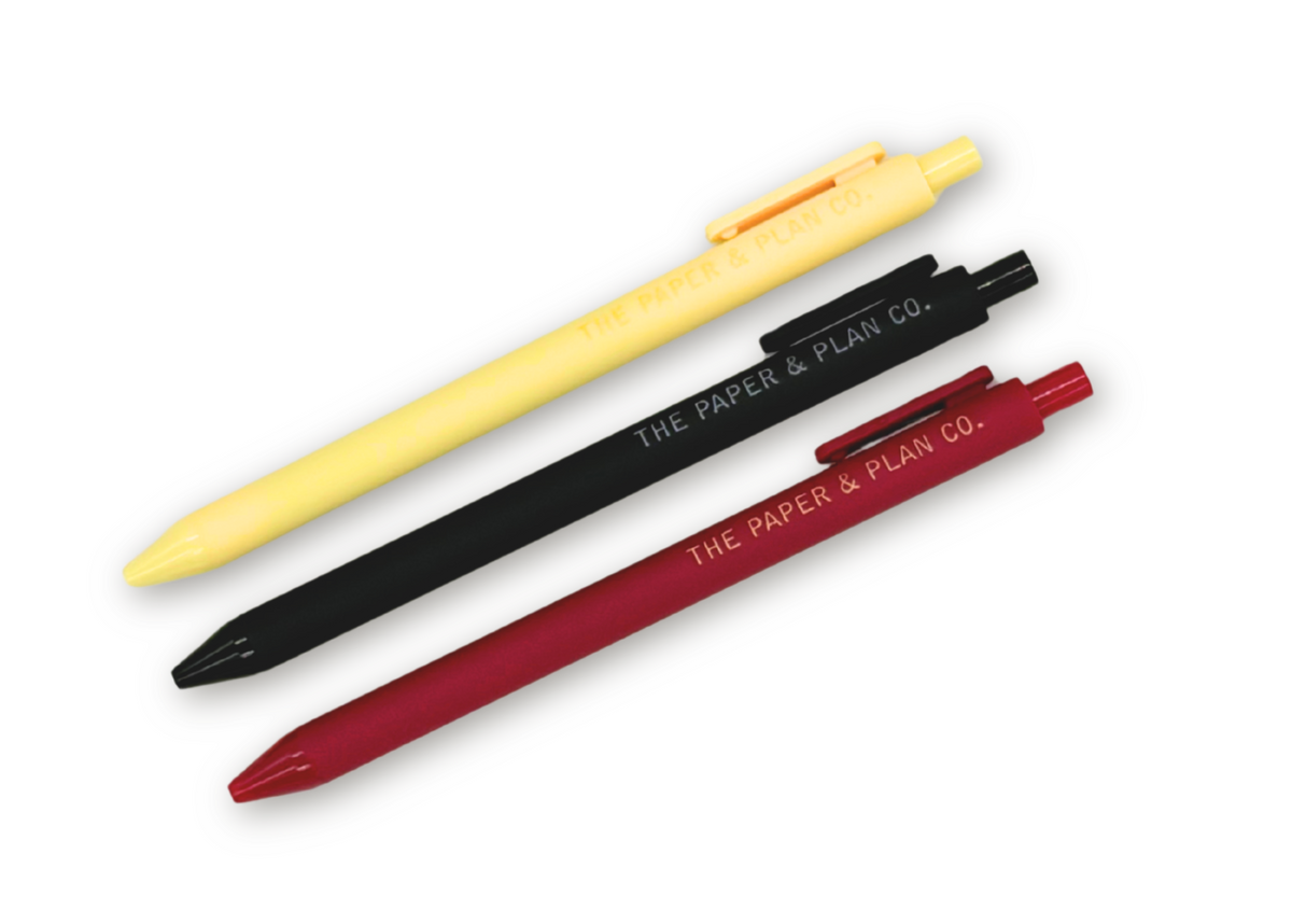 Velvet Floral Pen Set