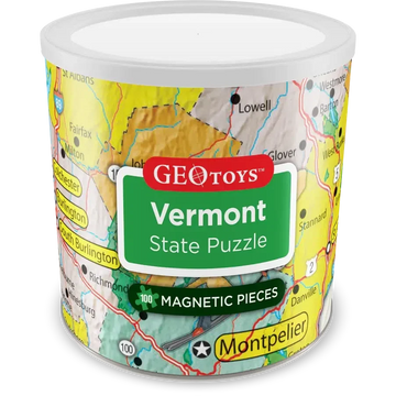 Vermont State 100 Piece Magnetic Jigsaw Puzzle Geotoys