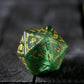 Vine Spike Green Fluorite Gemstone DND Dice Set