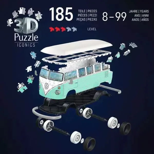 Volkswagen T1 Bus 185 Piece 3D Jigsaw Puzzle Ravensburger