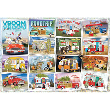 Vroom Vroom 2000 Piece Jigsaw Puzzle Cobble Hill