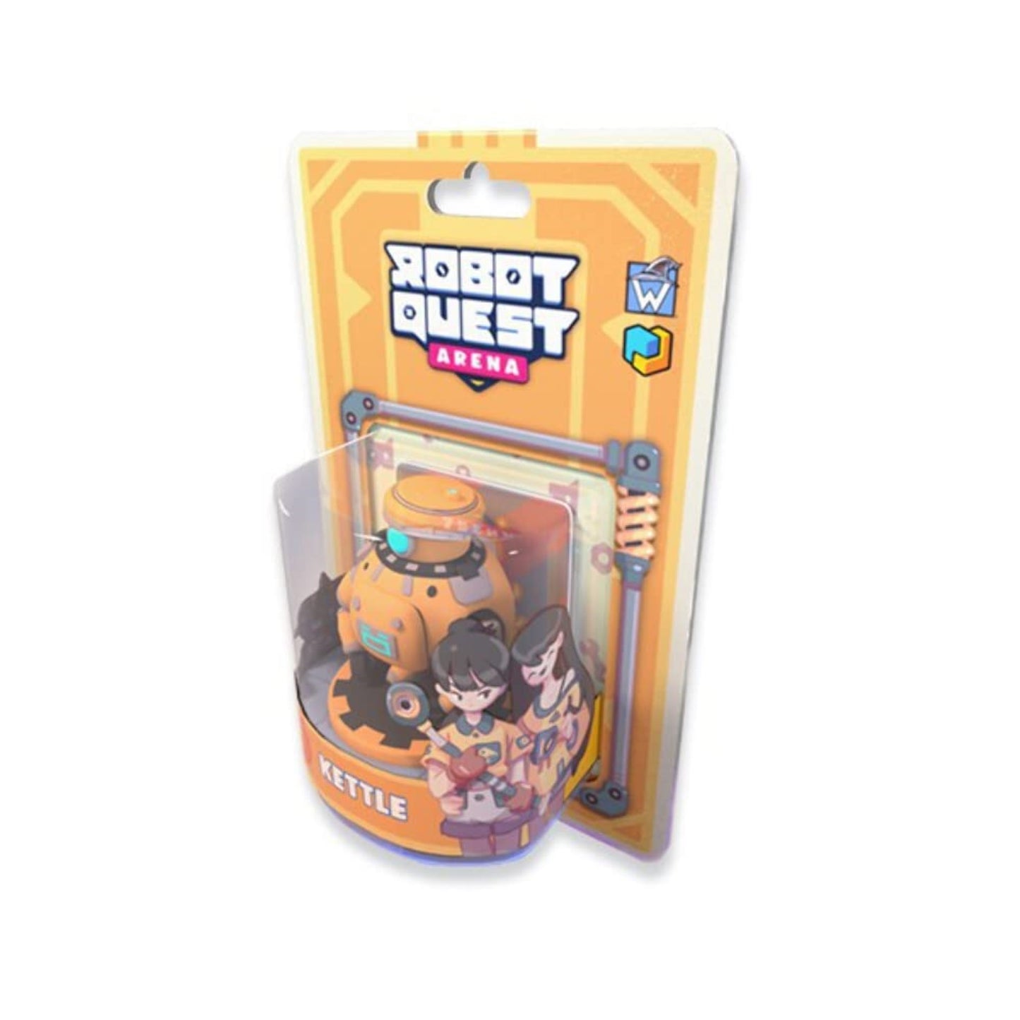 Wise Wizard Games Robot Quest Arena Deckbuilding Game - Kettle Robot Pack, Red, Model 225156, Plastic Material