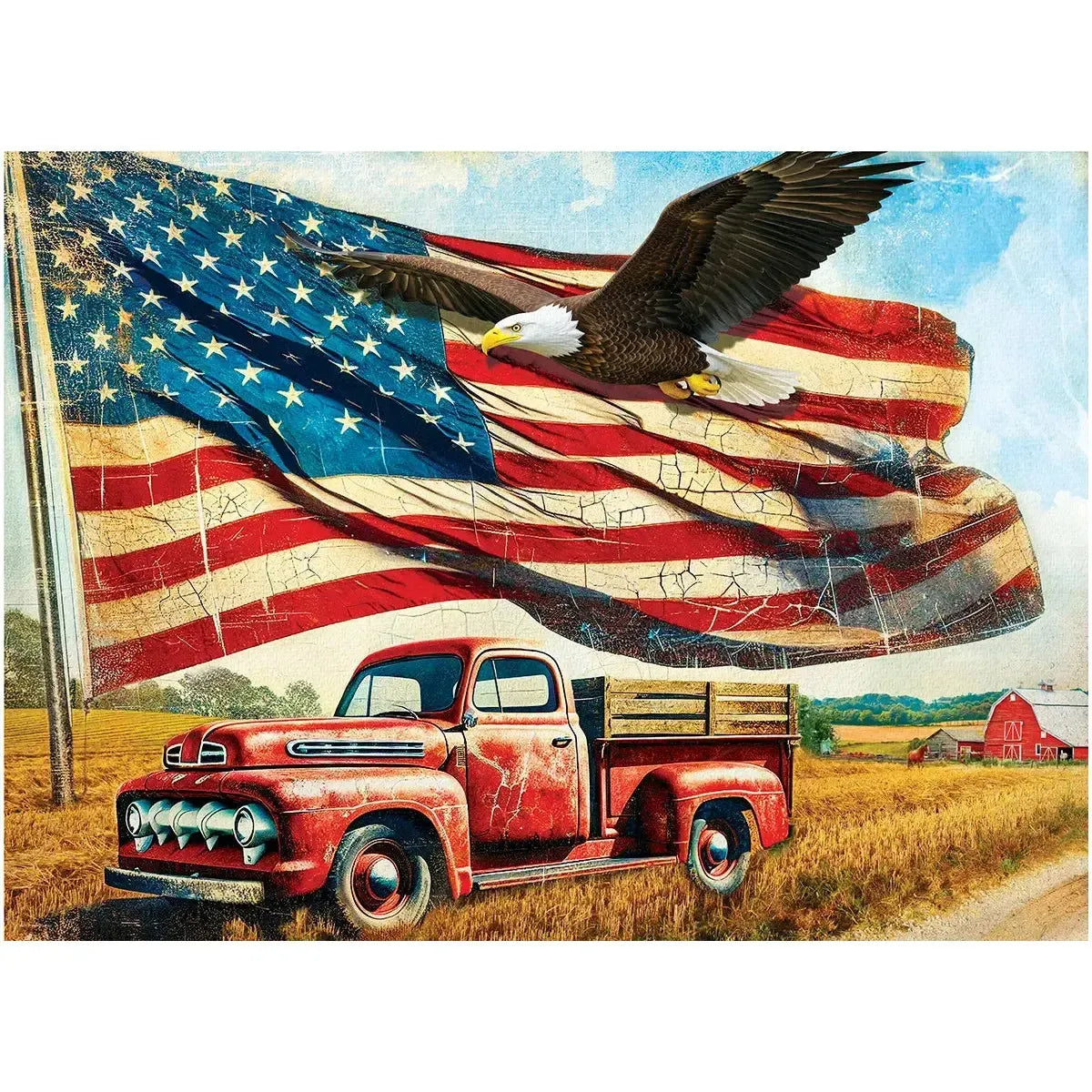 Waving Flag USA 1000 Piece Jigsaw Puzzle Eurographics