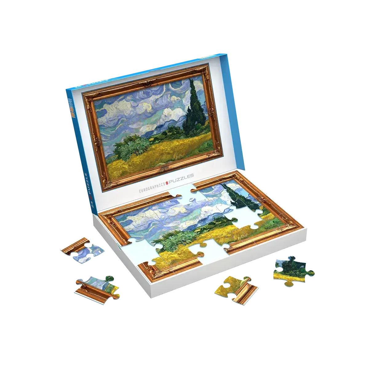 Wheat Field with Cypresses 24 Connecting Pieces Jigsaw Puzzle Eurographics