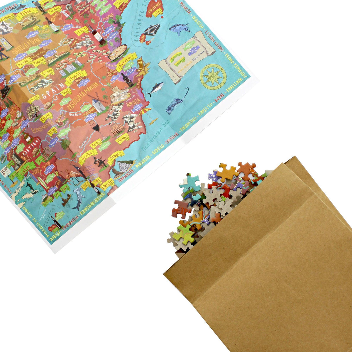 Wines Of Spain & Portugal 1000 Piece Jigsaw Puzzle Ginger Fox