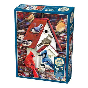 Winter Birdhouse 500 Piece Jigsaw Puzzle Cobble Hill