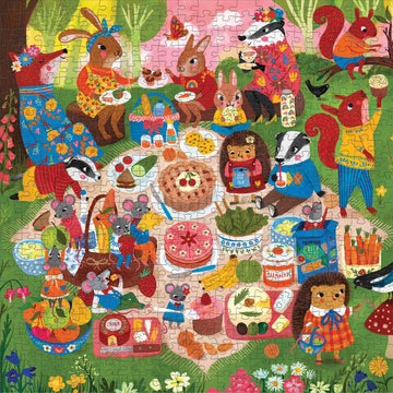 Woodland Picnic 500 Piece Jigsaw Puzzle Mudpuppy
