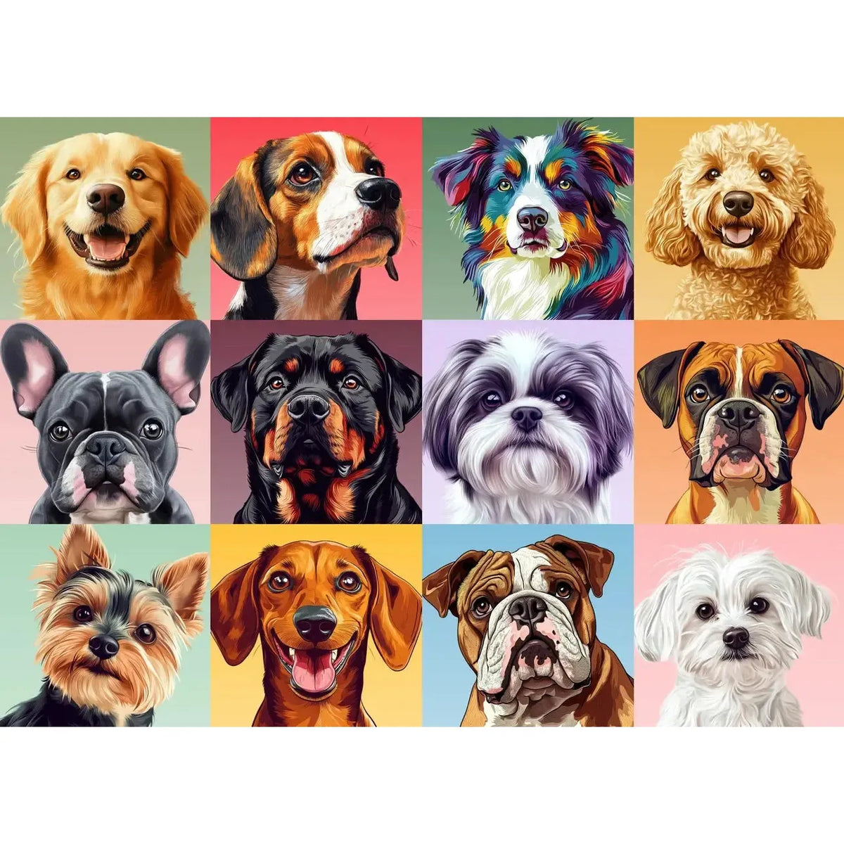 Woof, Yarf, Rowf 1000 Piece Jigsaw Puzzle Snappy