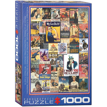 World War I & II Vintage Posters 1000 Piece Jigsaw Puzzle Eurographics