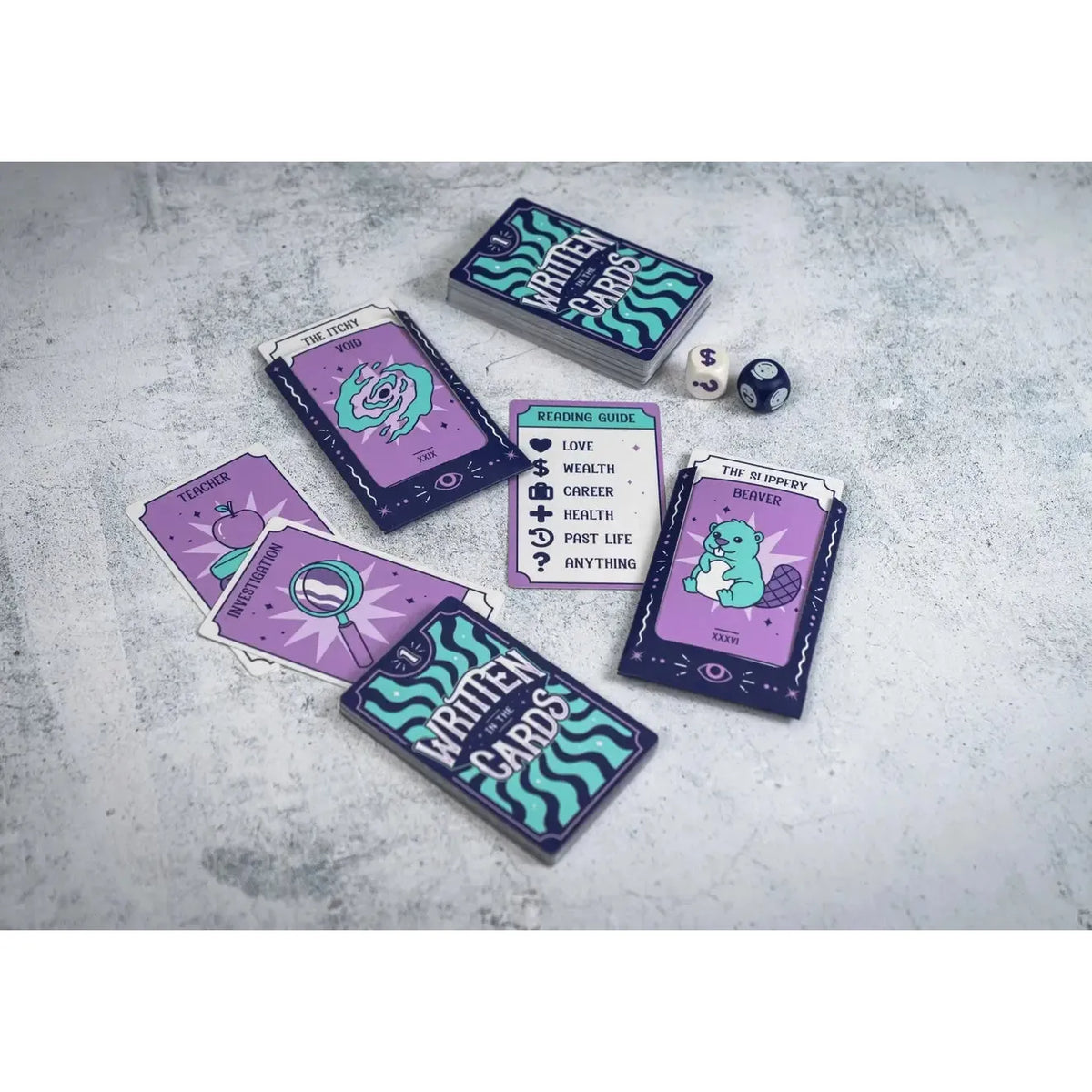 Written in the Cards - Dice & Cards Funny Fortune Game - Professor Puzzle