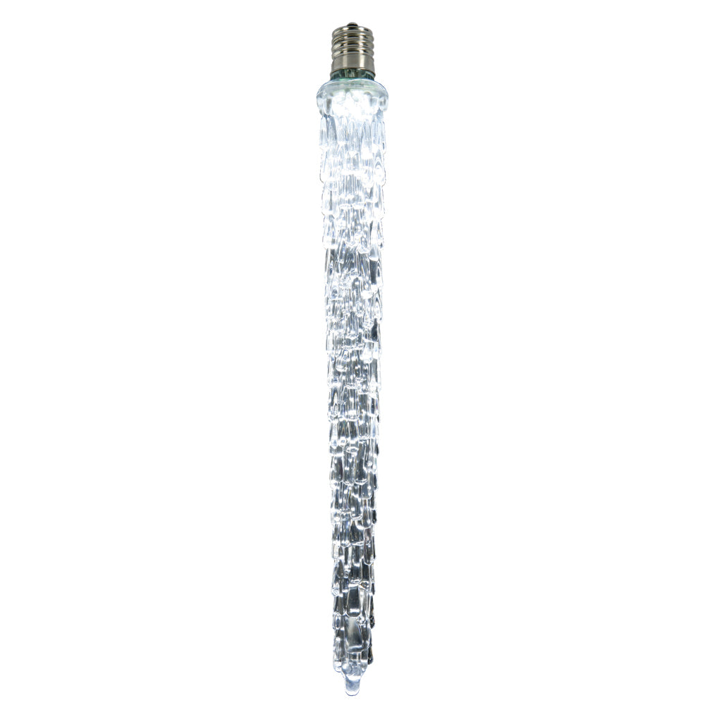 Vickerman 12 LEDCool Wht Falling Icicle Bulb E12  XICE775