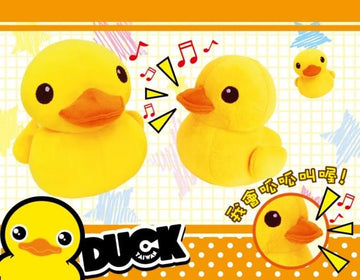 Peace Yellow Duck 12'' Plush W/ Sound