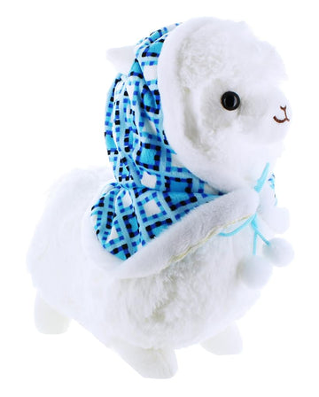Llama With Hood 12'' Plush, White