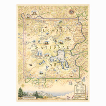 Yellowstone National Park 1000 Piece Jigsaw Puzzle Xplorer Maps