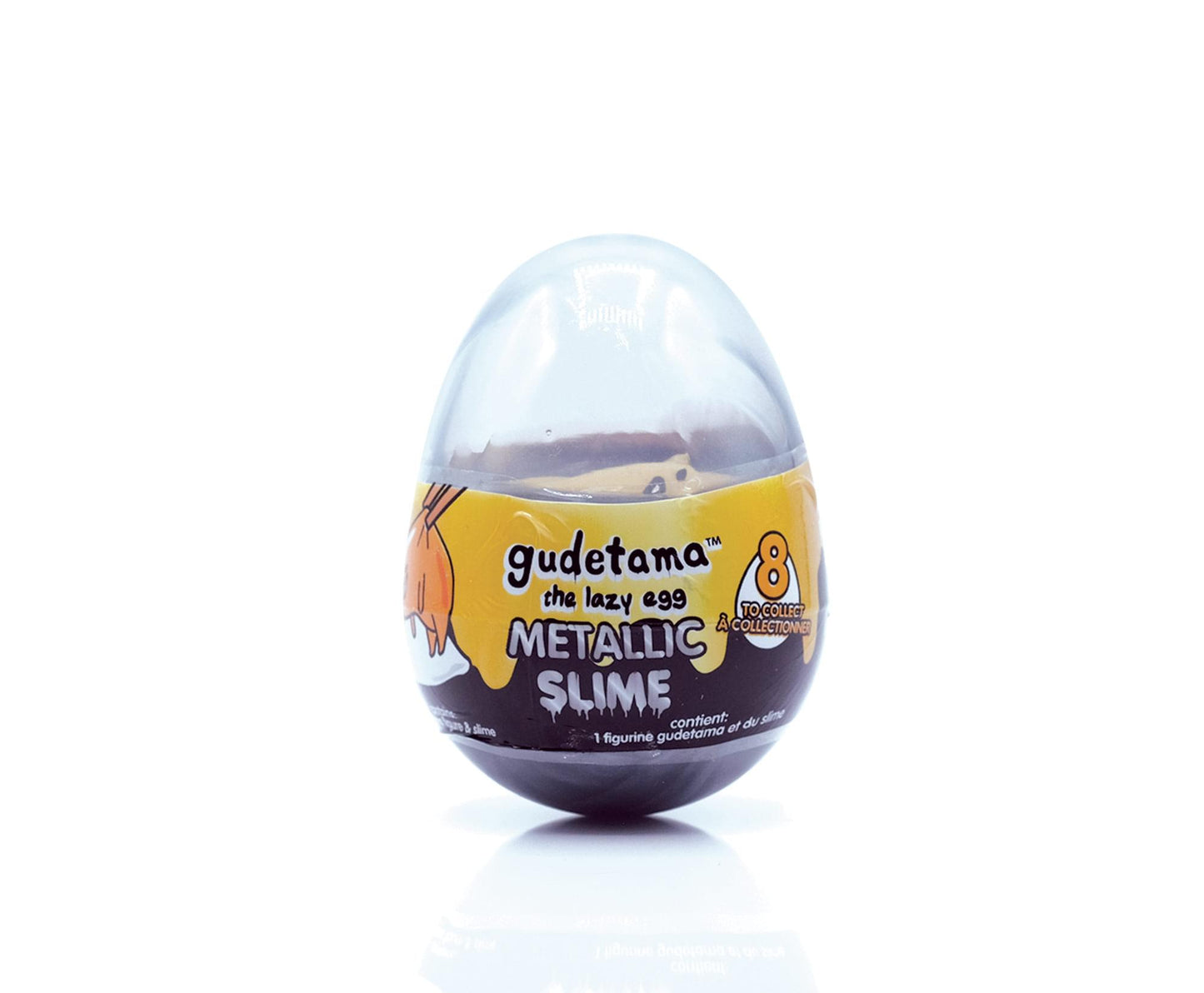Gudetama The Lazy Egg Metallic Slime & Mini Figure | Grey