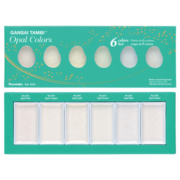 Kuretake Gansai Tambi Watercolors 6 Color Set Opal