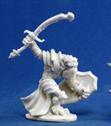 Reaper 77060: Dragonman Warrior - Dark Heaven Bones Plastic Miniature