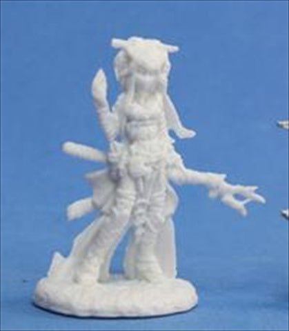 Reaper Miniatures 89008 Bones - Path Finder Feiya- Iconic Witch Miniature