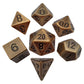 Metallic Dice Games Lic005 16 Mm Antique Gold Metal Dice  Set Of 7