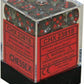 chessex Manufacturing 23818 12 mm Set Of Smoke With Red Translucent D6 Dice Set Of 36