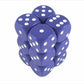 chessex Manufacturing 25607 Opaque Purple With White - 16 mm Six Sided Dice Set Of 12