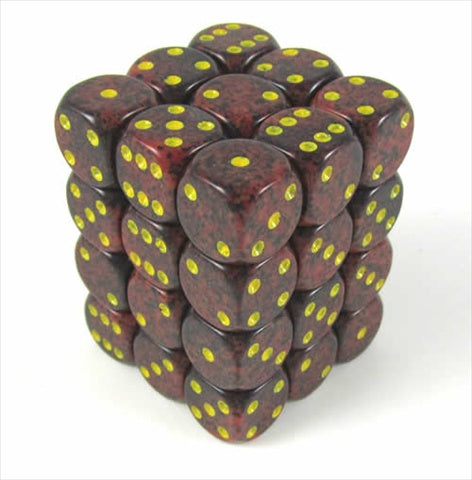 Chessex Manufacturing 25923 Mercury Speckled - 6 Sided 12 Mm Dice Set Of 36