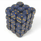 25937 golden cobalt Speckled - 6 Sided 12 mm Dice Set Of 36