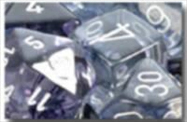 Chessex Manufacturing 27408 Nebula Polyhedral Black With White Dice Set Of 7