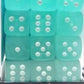 27805 12 mm Frosted Teal With White Numbering D6 Dice Set Of 36