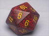 Chessex Manufacturing Xs2079 Mercury Speckled Single Jumbo 34 Mm D20 Dice Set