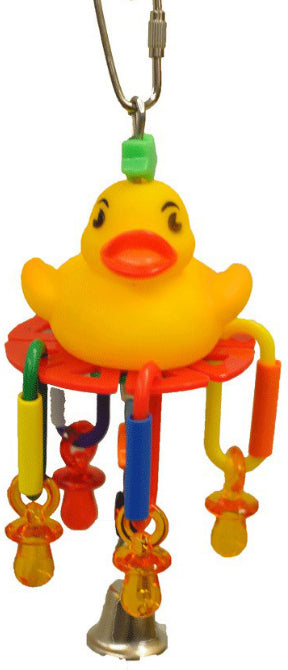 Ae Cage Company Happy Beaks Lucky Rubber Ducky Bird Toy