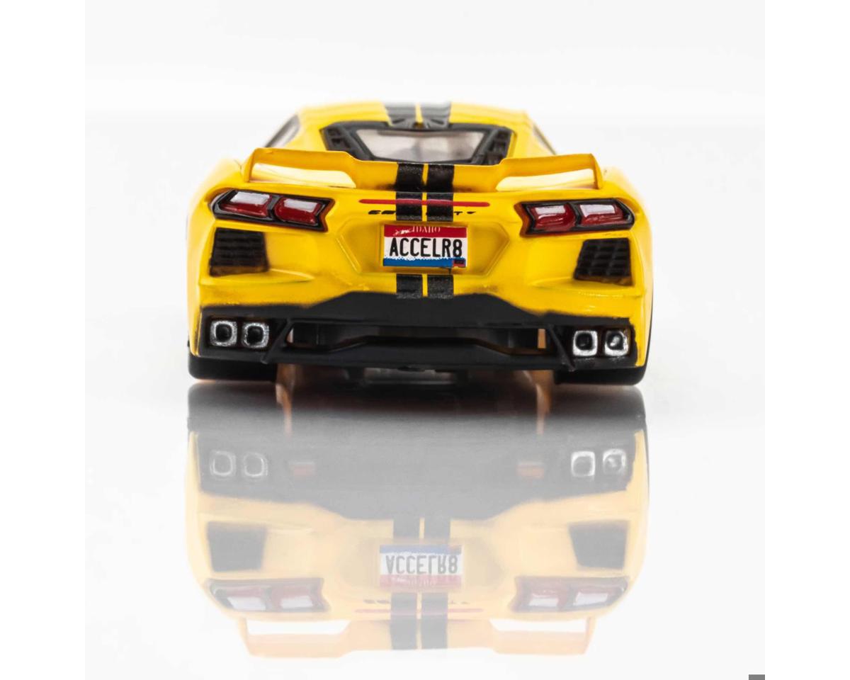 AFX Corvette C8 HO Slot Car (Accelerate Yellow) (LWB) (Mega G+) 22013