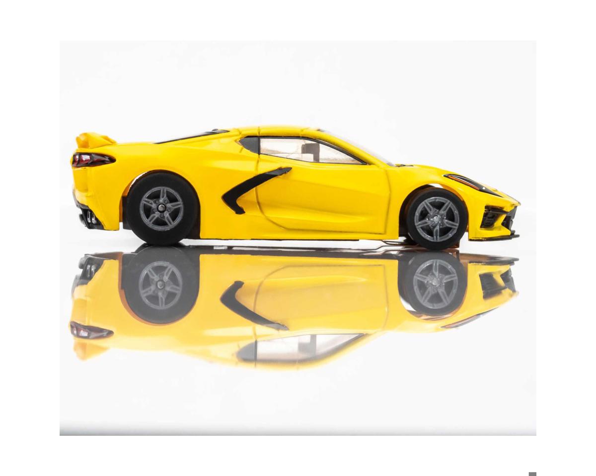 AFX Corvette C8 HO Slot Car (Accelerate Yellow) (LWB) (Mega G+) 22013