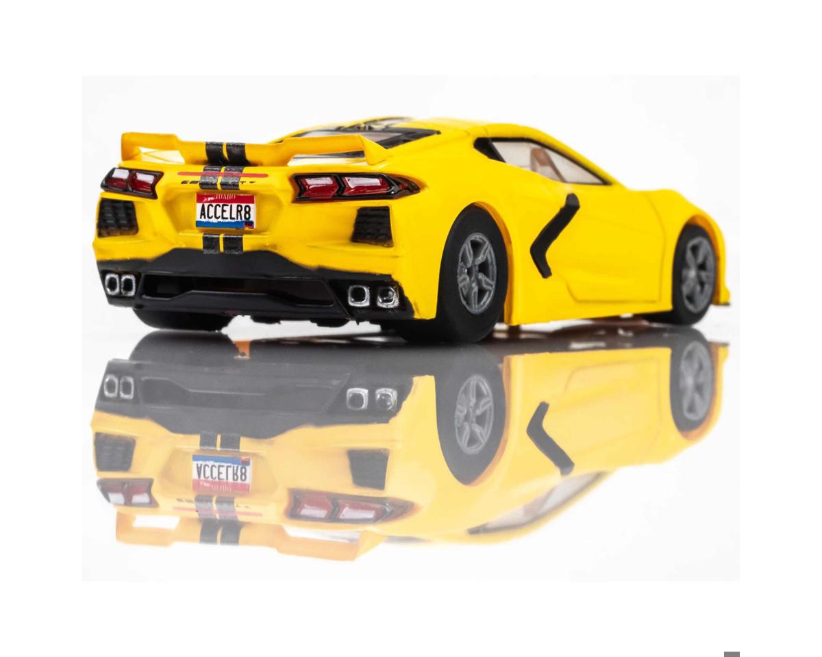 AFX Corvette C8 HO Slot Car (Accelerate Yellow) (LWB) (Mega G+) 22013