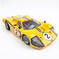 AFX Collector Series 1967 Ford GT40 Mk IV Le Mans #2 HO Slot Car (Yellow) (SWB) (Mega G+) 22014