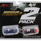 AFX Two Pack Stocker HO Slot Car Set (2) (Blue, Black) (LWB) (Mega G+) 22041