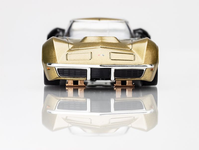 AFX AstroVette 1969 LMP12 LTD HO Slot Car (Gold) (SWB) (Mega G+) 22093