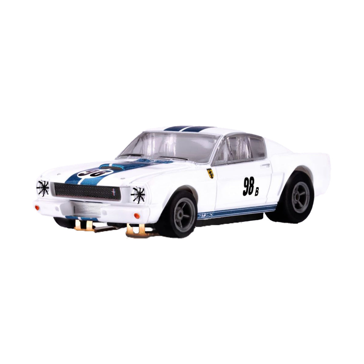 AFX 1965 Shelby Mustang GT350R Ken Miles White/Blue HO Scale Slot Car – 22125