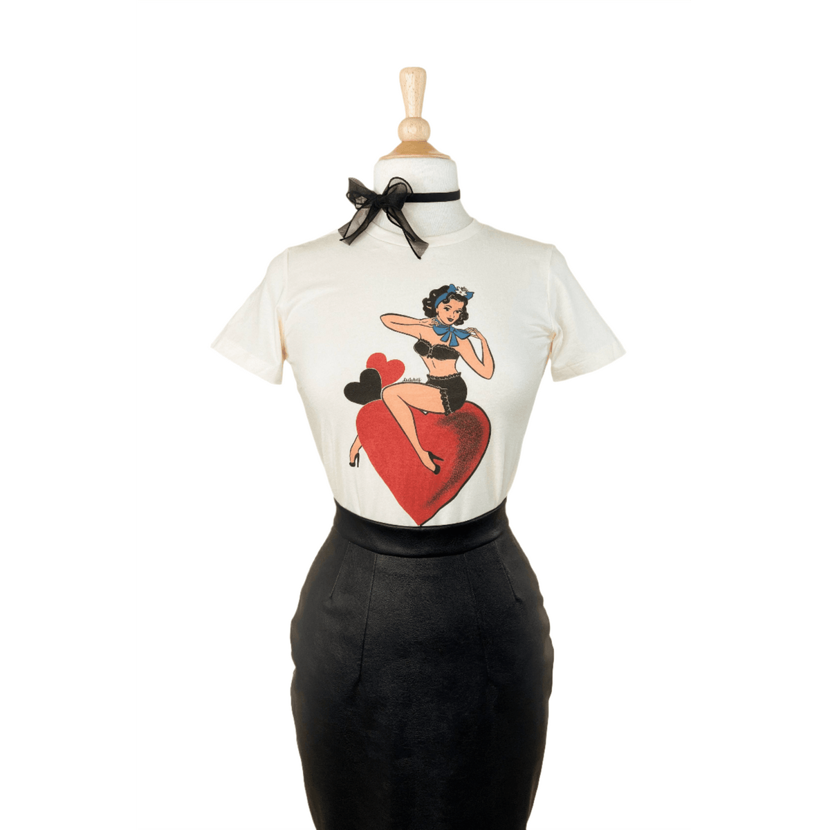 All My Love Fitted Tee in Ivory 3XL