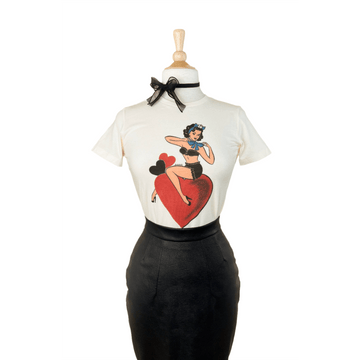 All My Love Fitted Tee in Ivory 3XL