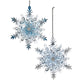 Blue / Clear Snowflake Ornament -