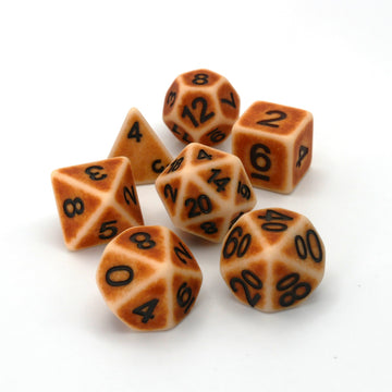 Ancient Bone - 7 Piece DnD Dice Set | Resin RPG Gaming Dice
