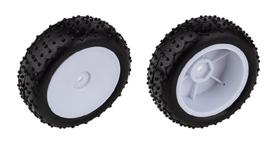 Team Associated Reflex 14B Mini Pin Tires on Narrow Wheels White