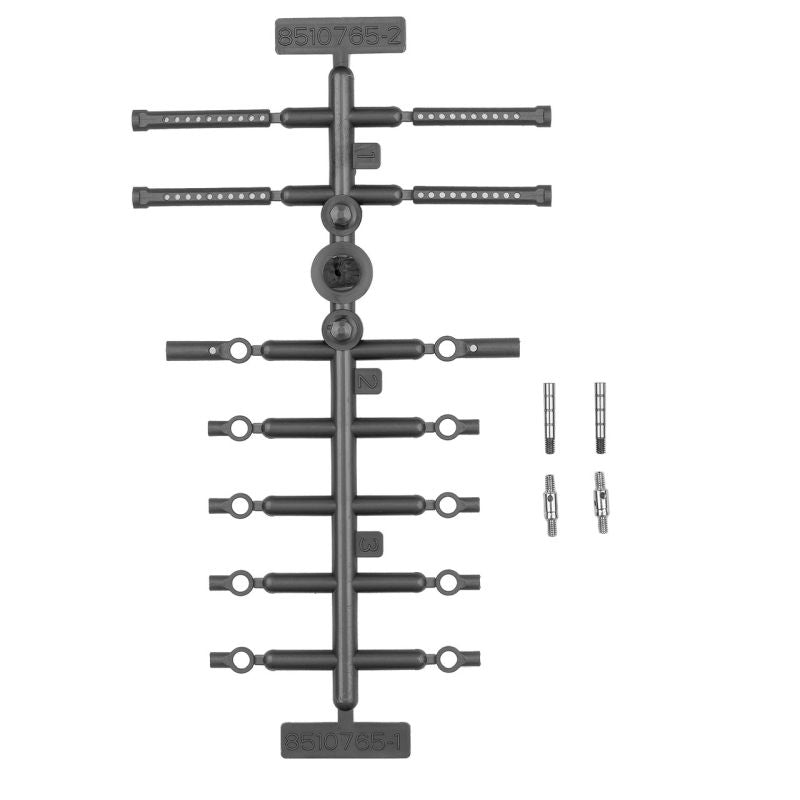 Team Associated RC28R Turnbuckle and Damper Tube Set – 1/28 Scale Suspension